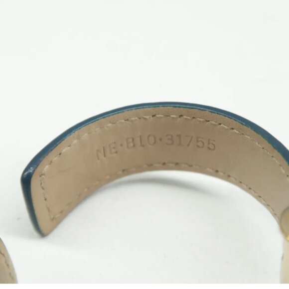 100% Authentic BVLGARI Leather Tag Cuff Bracelet - Picture 3 of 12